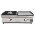 Plancha à gaz 40 cm en acier laminé 6 mm + brûleur 6 Kw - Arilex