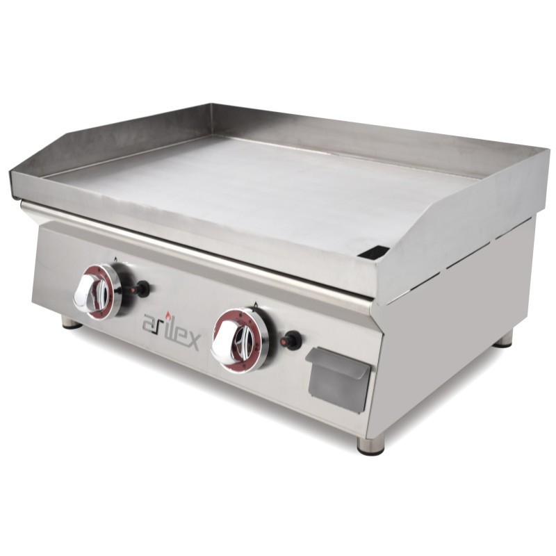 Plancha à gaz 60 cm ARILEX en acier inoxydable de 15 mm - Arilex