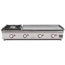 Plancha à gaz 80 cm en acier 15 mm avec revêtement en chrome dur + brûleur 6 kW ARILEX 120PGCFN - 120PGCFN