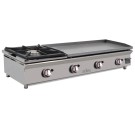Plancha à gaz 80 cm en acier 15 mm avec revêtement en chrome dur + brûleur 6 kW ARILEX 120PGCFN - 120PGCFN