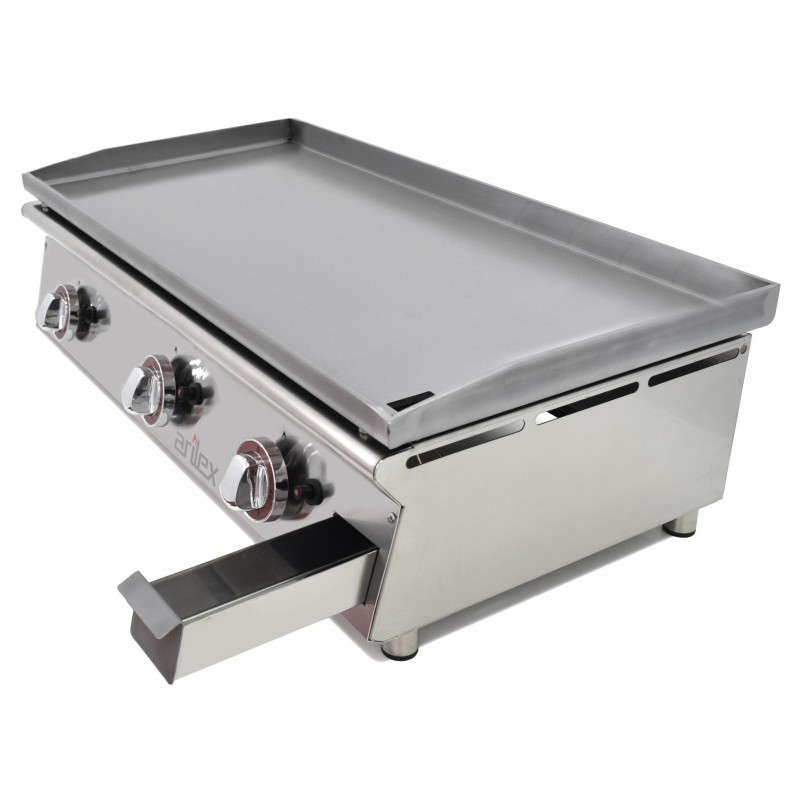 Plancha à gaz 80 cm ARILEX en acier laminé de 6 mm 80PGLN - 80PGLN