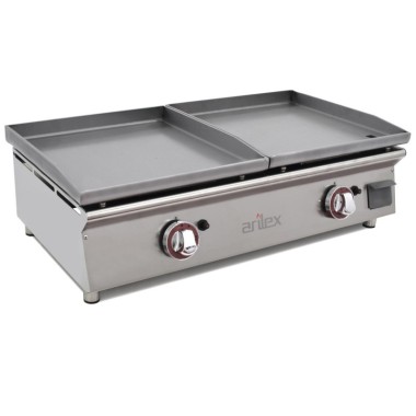 Plancha à gaz ARILEX série DUO (40 laminé + 40 laminé) 4040PGLLN - 4040PGLLN