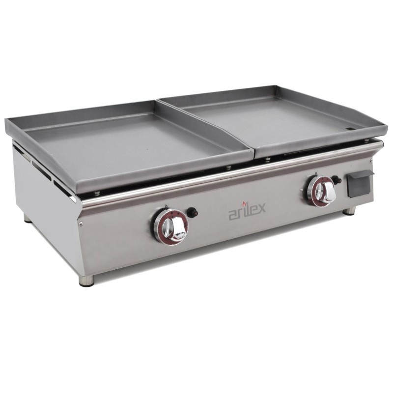 Plancha à gaz ARILEX série DUO (40 laminé + 40 laminé) 4040PGLLN - 4040PGLLN