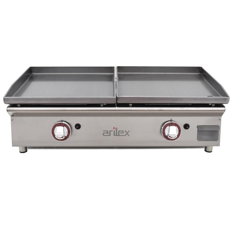Plancha à gaz ARILEX série DUO (40 laminé + 40 laminé) 4040PGLLN - 4040PGLLN