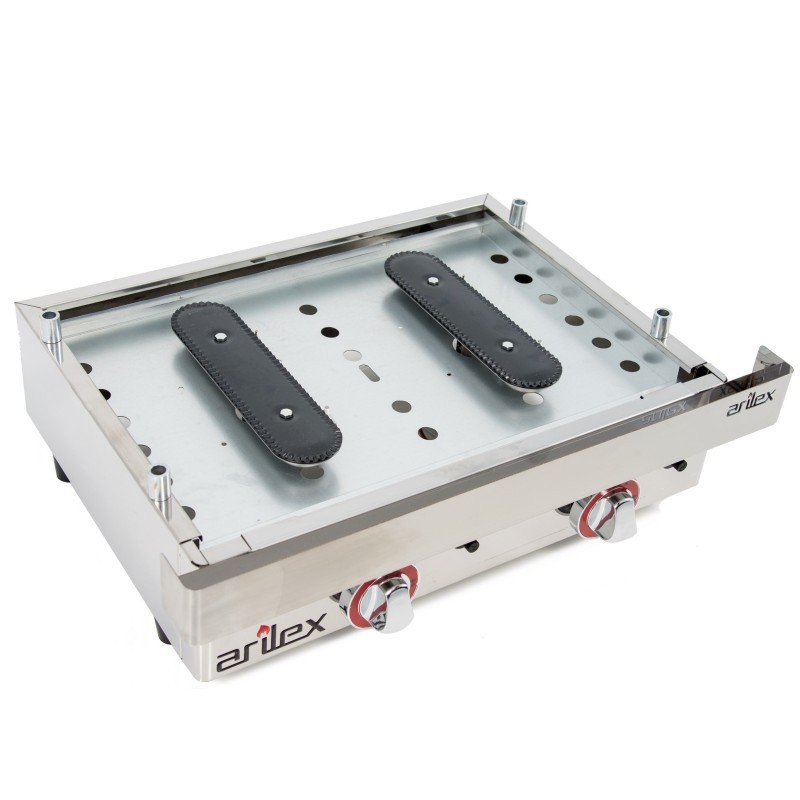 Plancha électrique ARILEX en acier laminé de 6 mm avec des dimensions de 810 x 457 x 240 h mm 80PEL. - 80PEL