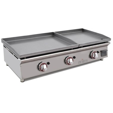 Plancha à gaz ARILEX série DUO (60 laminé + 40 laminé) 6040PGLLN - 6040PGLLN