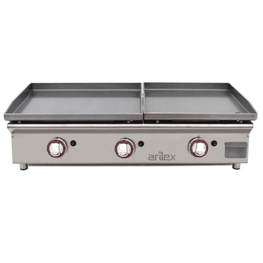 Plancha à gaz ARILEX série DUO (60 laminé + 40 laminé) 6040PGLLN - 6040PGLLN
