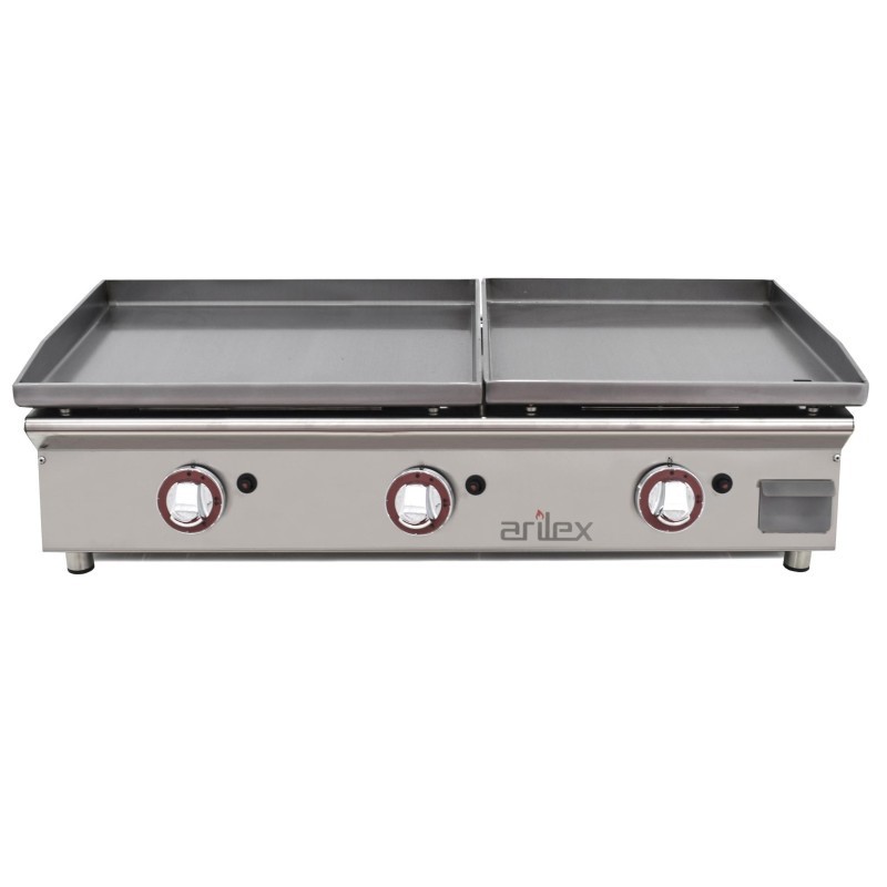 Plancha à gaz ARILEX série DUO (60 laminé + 40 laminé) 6040PGLLN - 6040PGLLN