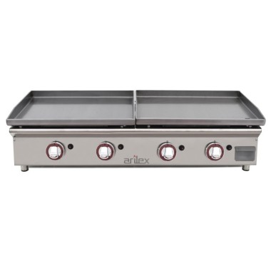 Plancha à gaz ARILEX série DUO (60 laminé + 60 laminé) 6060PGLLN - 6060PGLLN