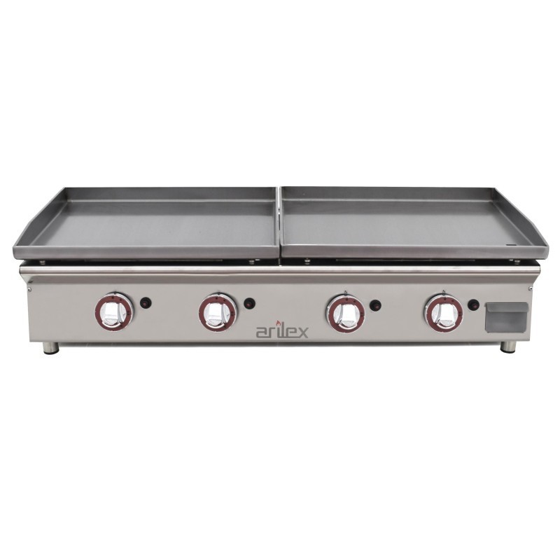 Plancha à gaz ARILEX série DUO (60 laminé + 60 laminé) 6060PGLLN - 6060PGLLN
