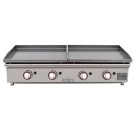 Plancha à gaz ARILEX série DUO (60 laminé + 60 laminé) 6060PGLLN - 6060PGLLN
