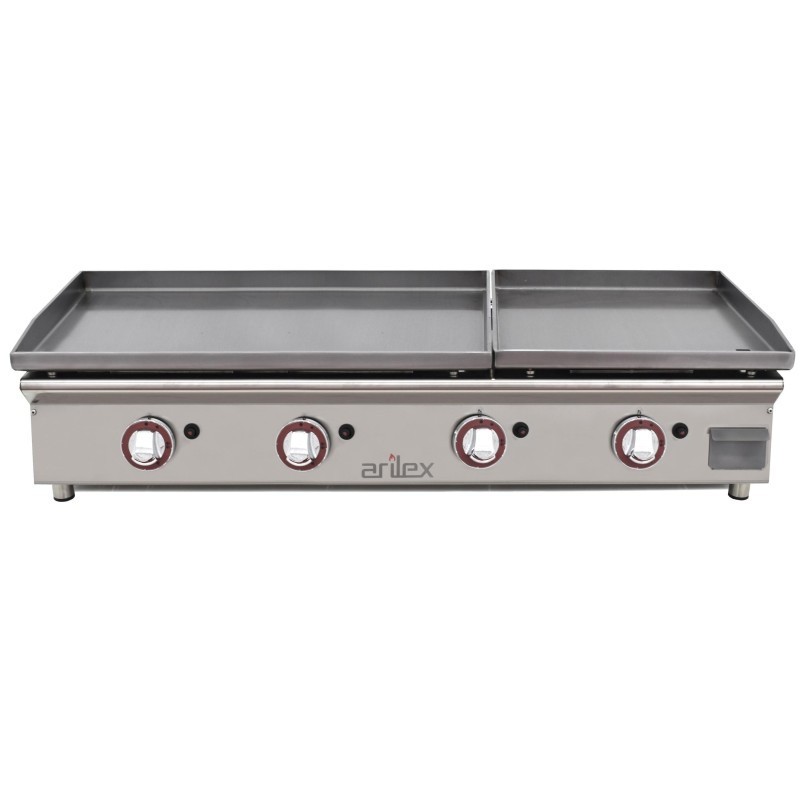 Plancha à gaz ARILEX série DUO (80 laminé + 40 laminé) 8040PGLLN - 8040PGLLN