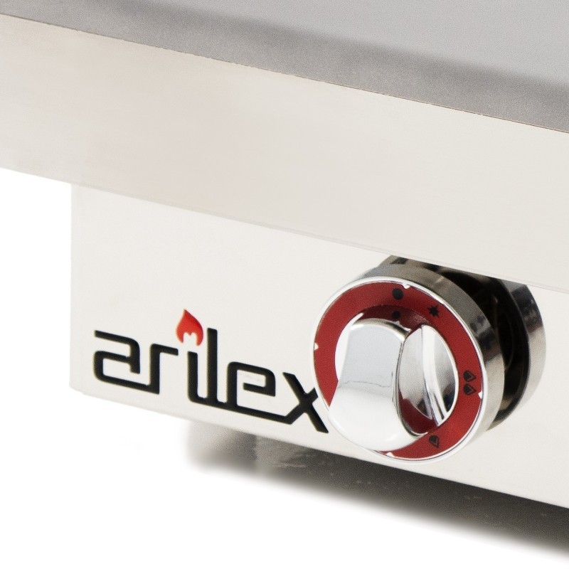 Plancha à gaz ARILEX en acier laminé de 6 mm avec des dimensions de 410x457x240h mm 40PGL. - 40PGL