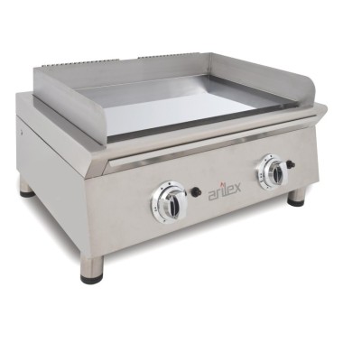 Frytops à gaz 70 cm ARILEX en acier de 15 mm avec bain de chrome dur Ligne 600 70FRYGCN - 70FRYGCN