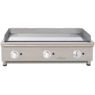 Frytops à gaz 100 cm ARILEX en acier de 15 mm avec revêtement en chrome dur Ligne 600 100FRYGCN - 100FRYGCN