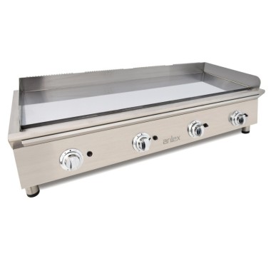 Frytops à gaz 130 cm ARILEX acier de 15 mm avec bain de chrome dur Ligne 600 130FRYGCN - 130FRYGCN