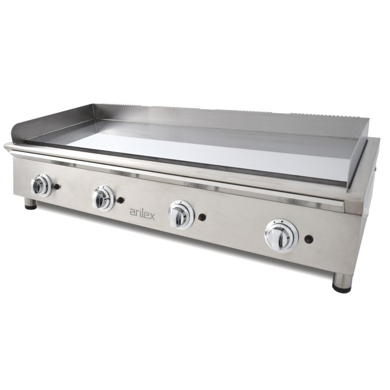Frytops à gaz 130 cm ARILEX acier de 15 mm avec bain de chrome dur Ligne 600 130FRYGCN - 130FRYGCN