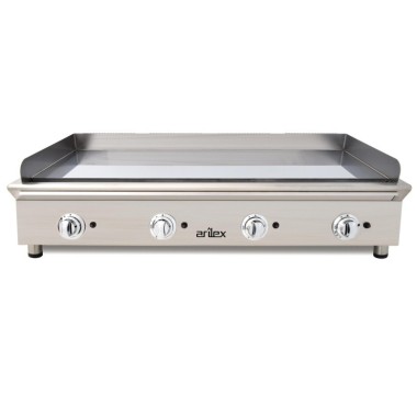 Frytops à gaz 130 cm ARILEX acier de 15 mm avec bain de chrome dur Ligne 600 130FRYGCN - 130FRYGCN