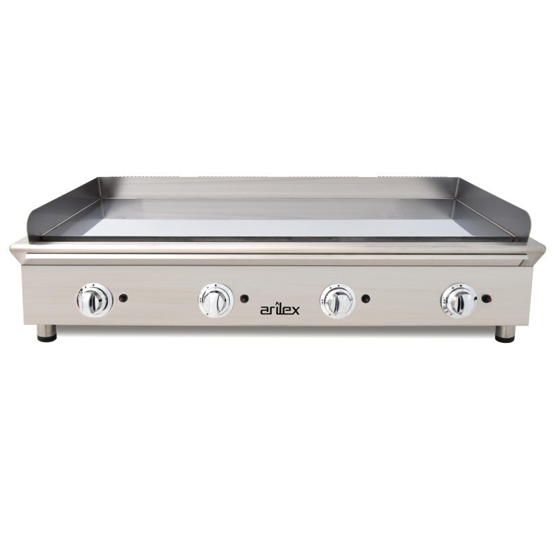 Frytops à gaz 130 cm ARILEX acier de 15 mm avec bain de chrome dur Ligne 600 130FRYGCN - 130FRYGCN