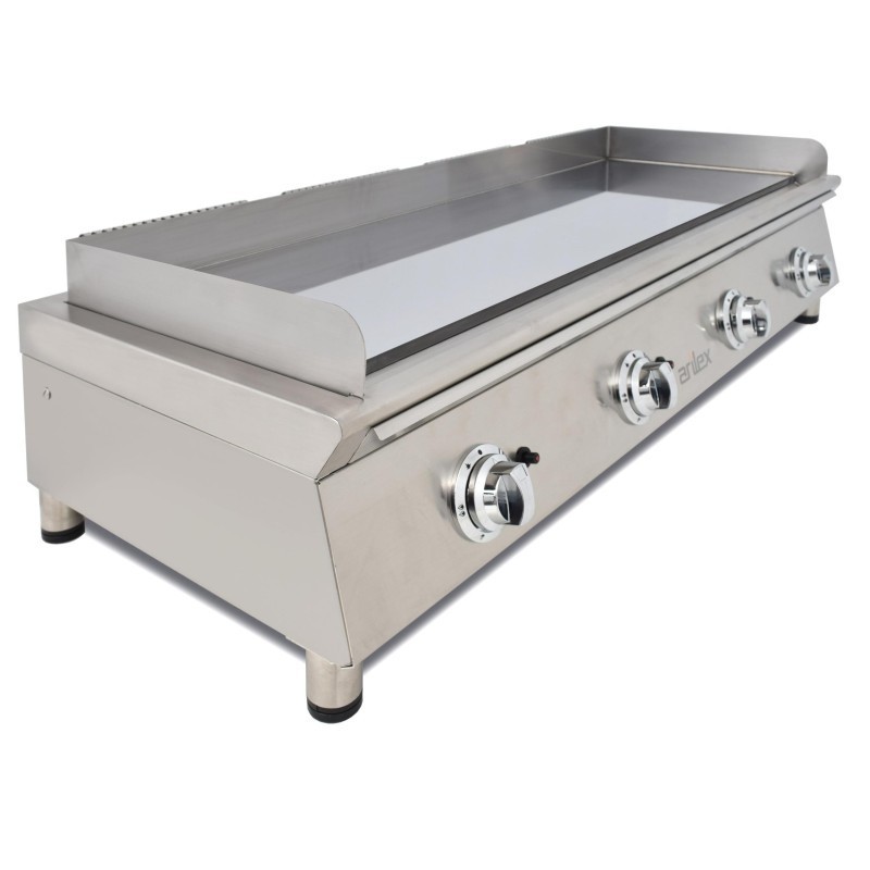 Frytops à gaz 130 cm ARILEX acier de 15 mm avec bain de chrome dur Ligne 600 130FRYGCN - 130FRYGCN