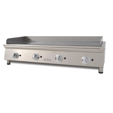 Frytops à gaz 130 cm ARILEX acier de 15 mm avec bain de chrome dur Ligne 600 130FRYGCN - 130FRYGCN