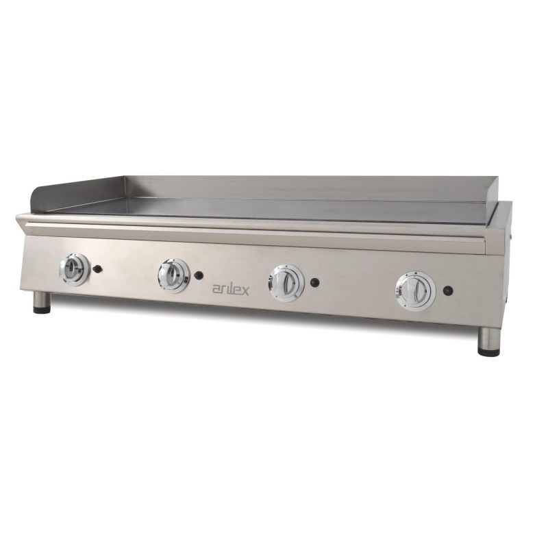 Frytops à gaz 130 cm ARILEX acier de 15 mm avec bain de chrome dur Ligne 600 130FRYGCN - 130FRYGCN