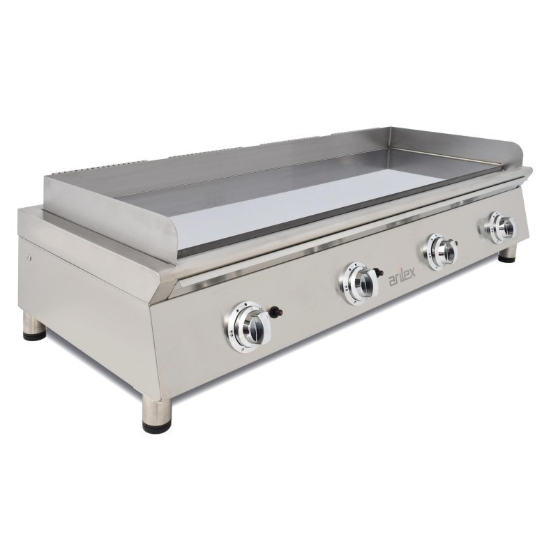 Frytops à gaz 130 cm ARILEX acier de 15 mm avec bain de chrome dur Ligne 600 130FRYGCN - 130FRYGCN