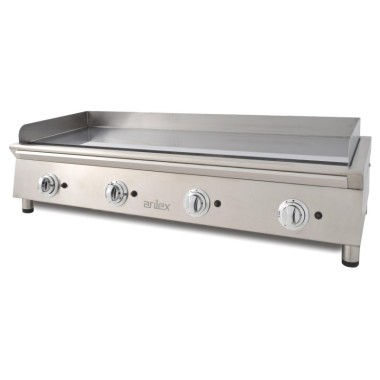 Frytops à gaz 130 cm ARILEX acier de 15 mm avec bain de chrome dur Ligne 600 130FRYGCN - 130FRYGCN
