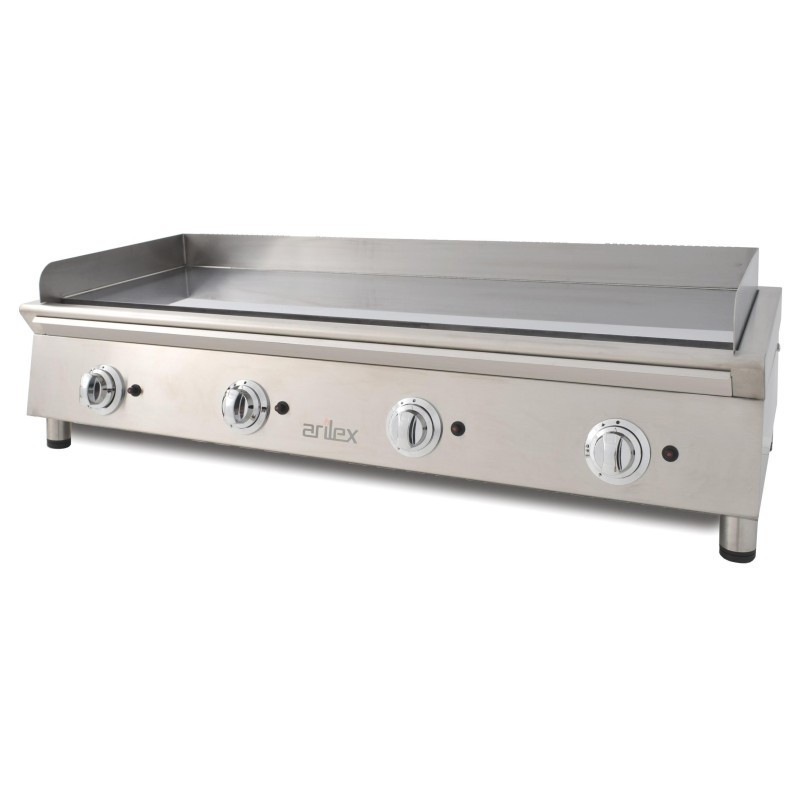Frytops à gaz 130 cm ARILEX acier de 15 mm avec bain de chrome dur Ligne 600 130FRYGCN - 130FRYGCN