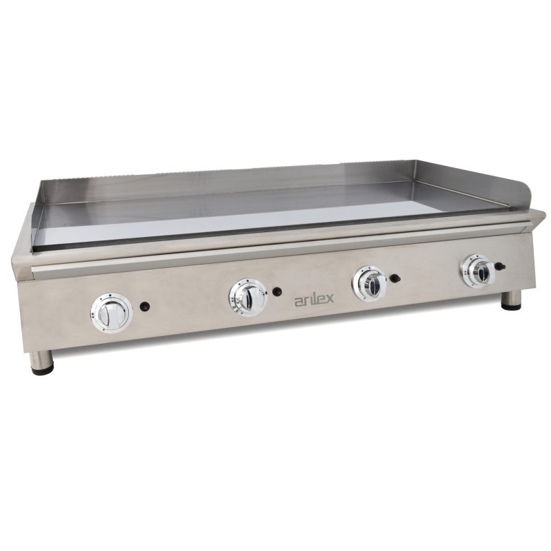 Frytops à gaz 130 cm ARILEX acier de 15 mm avec bain de chrome dur Ligne 600 130FRYGCN - 130FRYGCN
