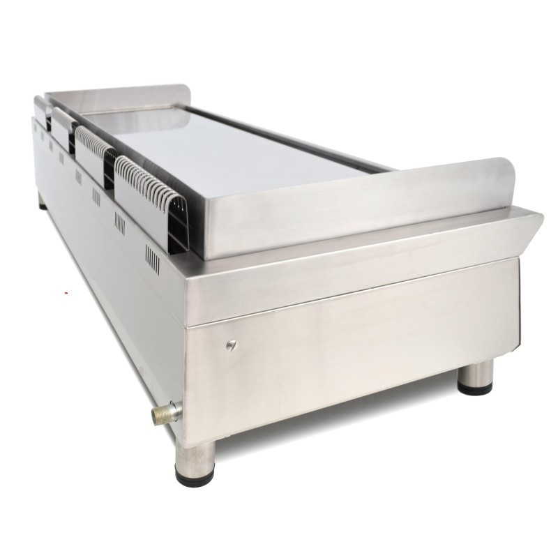 Frytops à gaz 130 cm ARILEX acier de 15 mm avec bain de chrome dur Ligne 600 130FRYGCN - 130FRYGCN