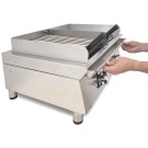 Frytops à gaz 35 cm en acier de 15 mm chrome dur + Barbecue à gaz 35 cm Ligne 600 70FRYGCBN - 70FRYGCBN