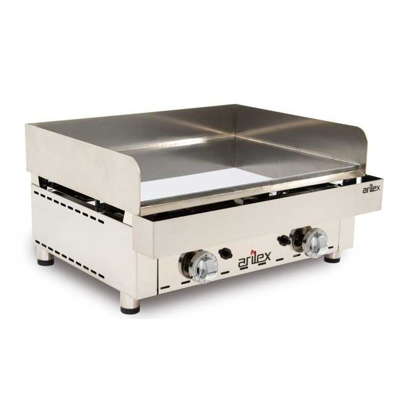 Frytops à gaz ARILEX en acier de 15 mm avec revêtement en chrome dur, dimensions 670x590x345h mm 70FRYGC. - 70FRYGC
