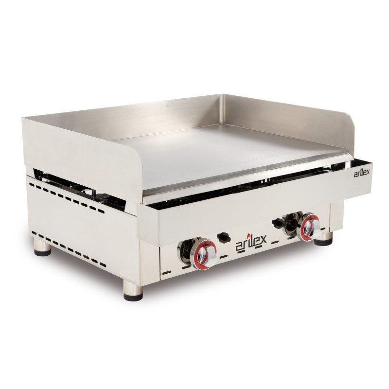 Frytops à gaz ARILEX en acier rectifié de 15 mm avec des dimensions de 670x590x345h mm 70FRYGR - 70FRYGR