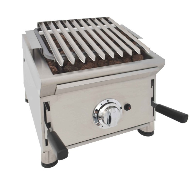 Barbecue à gaz 40 cm en pierre volcanique ARILEX avec grille en inox réglable en 3 hauteurs Ligne 600 40BAR. - 40BAR