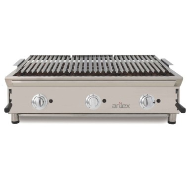 Barbecue à gaz 100 cm pierre volcanique ARILEX avec grille inox réglable en 3 hauteurs 100BAR - 100BAR