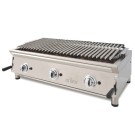 Barbecue à gaz 100 cm pierre volcanique ARILEX avec grille inox réglable en 3 hauteurs 100BAR - 100BAR