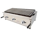 Barbecue à gaz 100 cm pierre volcanique ARILEX avec grille inox réglable en 3 hauteurs 100BAR - 100BAR
