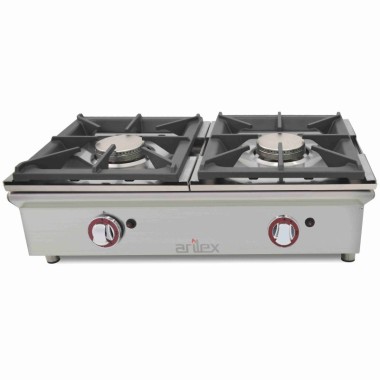 Cuisinière à gaz sur comptoir ARILEX de 2 feux de 5,8 + 5,8 kW 80CGN - 80CGN