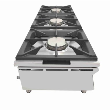 Cuisinière à gaz sur comptoir ARILEX de 3 foyers de 5,8 + 5,8 + 5,8 kW 120CGN - 120CGN