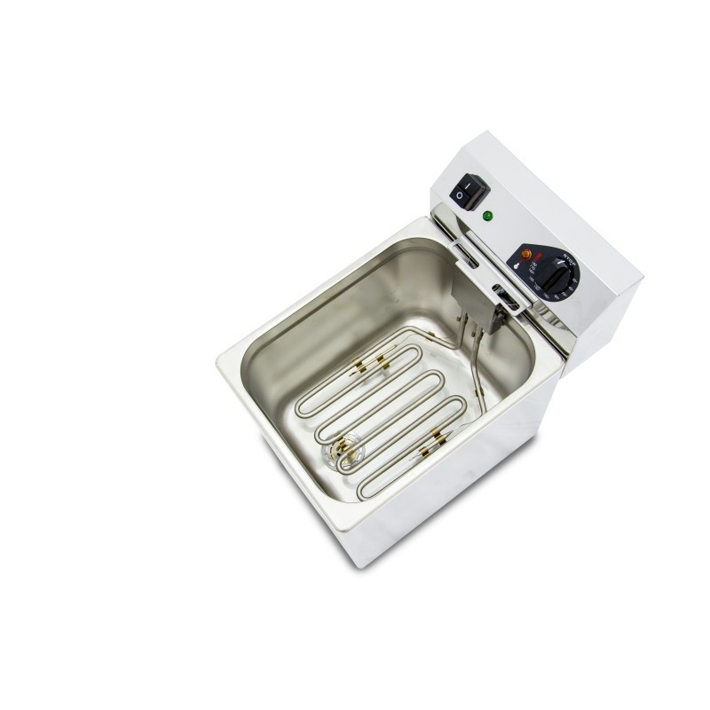 Friteuse électrique EVOLUTION sans robinet, capacité de 10 litres, puissance de 3,5 kW monophasée avec contacteur EVO10. - EVO10