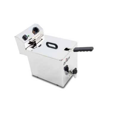 Friteuse électrique EVOLUTION avec robinet, capacité 10 litres, puissance 3,5 kW monophasée avec contacteur EVO10G. - EVO10G