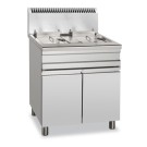 Friteuse à Gaz 18+18 Litres 14+14 kW avec Meuble GF25+25S AUTONOME - GF25+25S