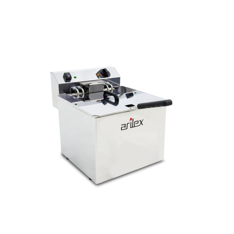 Friteuse électrique EVOLUTION sans robinet, capacité 12 litres, puissance 7,5 kW triphasée avec contacteur EVO12TR. - EVO12TR