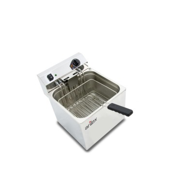 Friteuse électrique EVOLUTION sans robinet, capacité 12 litres, puissance 7,5 kW triphasée avec contacteur EVO12TR. - EVO12TR