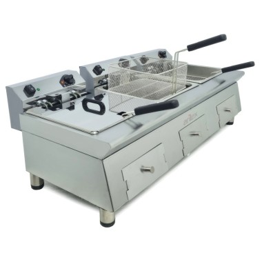 Friteuse électrique 12+12+12 litres 4,5+4,5+4,5 kW monophasée Ligne 600 100FRE121212G - 100FRE121212G