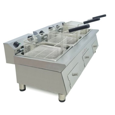 Friteuse électrique 12+12+12 litres 7,5+7,5+7,5 kW triphasée Ligne 600 100FRE121212GTR - 100FRE121212GTR