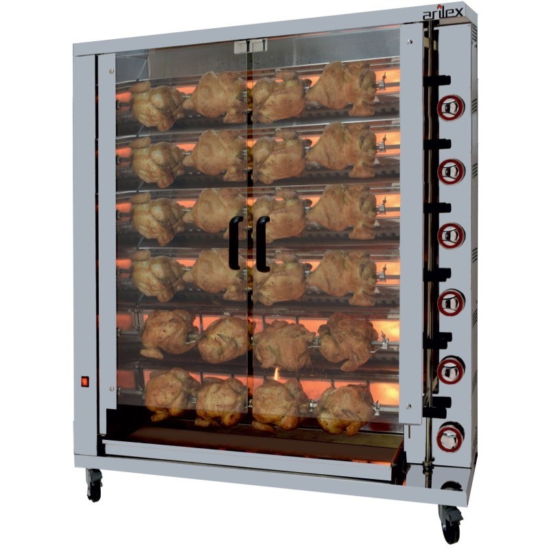 Grill vertical à gaz ARILEX de 6 broches 6ASG - 6ASG