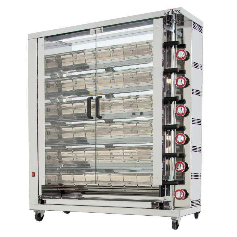 Grill vertical à gaz ARILEX de 6 broches 6ASG - 6ASG