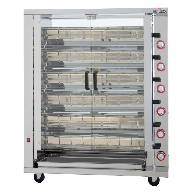 Grill vertical à gaz ARILEX de 6 broches 6ASG - 6ASG
